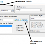 Opciones del reporte de inventario