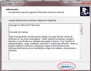 Paso7) Lee las condiciones de uso de la licencia